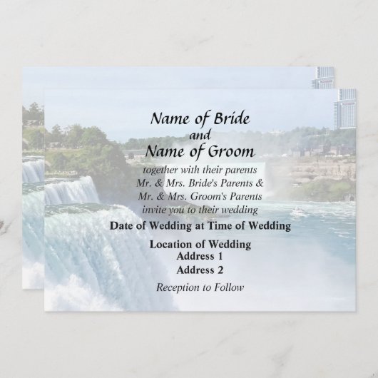 Niagara Falls NY - Uitzicht vanaf de Amerikaanse k Kaart (Voorkant / Achterkant)