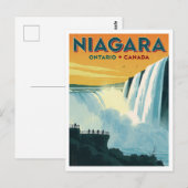 Niagara Falls Ontario Canada Reisposter Briefkaart (Voorkant / Achterkant)