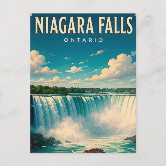 🌊 Niagara Falls Ontario Reisgids Briefkaart (Voorkant)
