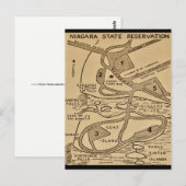 Niagara Falls Plattegrond Ansichtkaart Briefkaart (Voorkant / Achterkant)