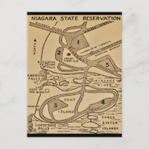 Niagara Falls Plattegrond Ansichtkaart