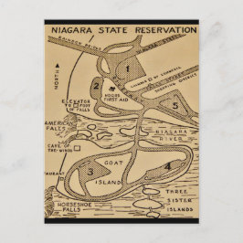 Niagara Falls Plattegrond Ansichtkaart Briefkaart