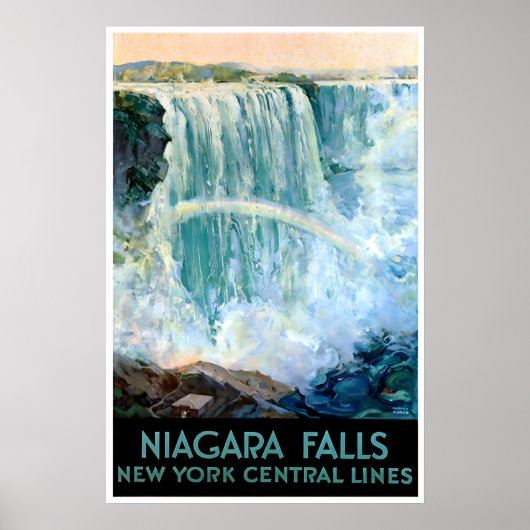Niagara Falls Poster Retro New York Central Lines (Voorkant)