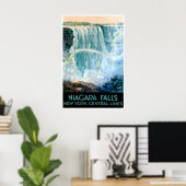 Niagara Falls Poster Retro New York Central Lines (Thuiskantoor)