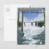 Niagara Falls Reisposter Briefkaart (Voorkant / Achterkant)