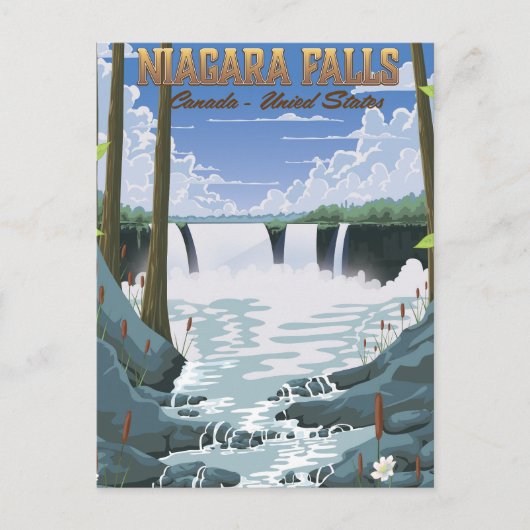 Niagara Falls Reisposter Briefkaart (Voorkant)