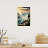 Niagara Falls Reisposter in Vintage Stijl Poster (Keuken)