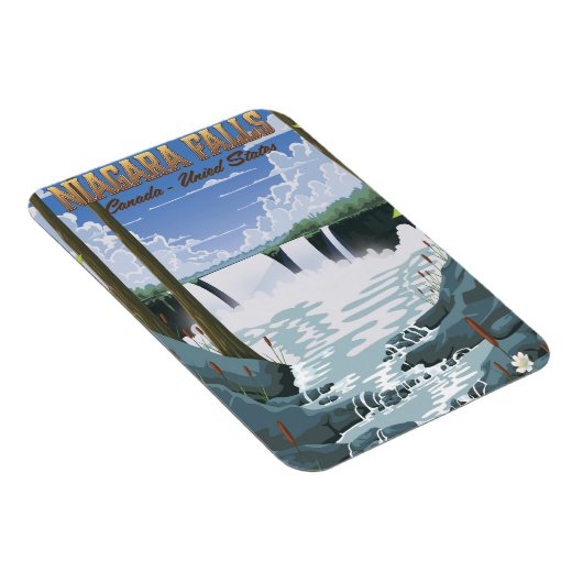 Niagara Falls Reisposter Magneet (Rechterzijde)