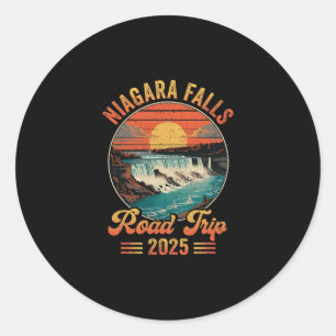 Niagara Falls Roadtrip 2025 Zomer Vakantie Familie Ronde Sticker