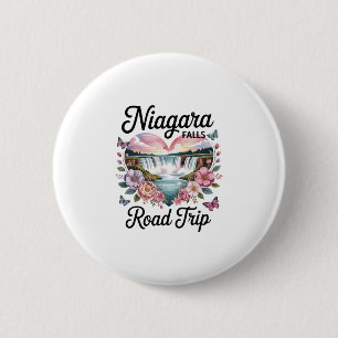 Niagara Falls Roadtrip Zomer Vakantie Souvenir W Ronde Button 5,7 Cm