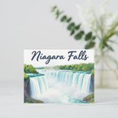 Niagara Falls Schilderachtige Landschapsillustrati Briefkaart (Staand voorkant)