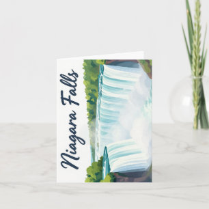 Niagara Falls Schilderachtige Landschapsillustrati Feestdagen Kaart