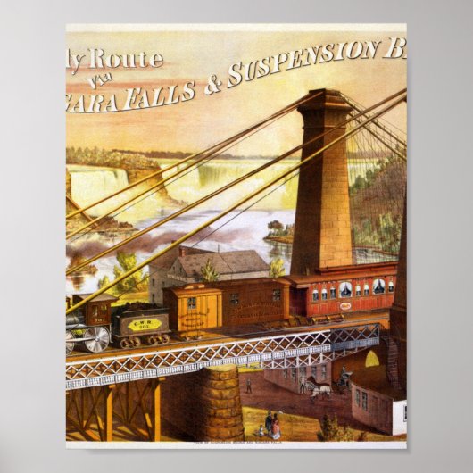 Niagara Falls Train Travel Poster (Voorkant)