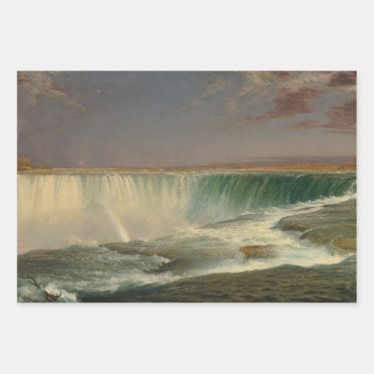 Niagara Falls van Frederic Edwin Church Inpakpapier Vel (Voorkant)