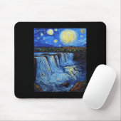 Niagara Falls - Van Gogh Style - Starry Night  Muismat (Met muis)
