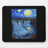 Niagara Falls - Van Gogh Style - Starry Night  Muismat (Voorkant)