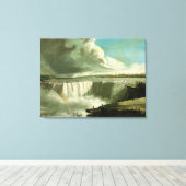 Niagara Falls vanaf Table Rock door John Vanderlyn Canvas Afdruk (Insitu (Houten vloer))