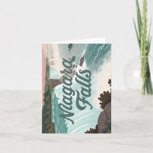 Niagara Falls Vintage Getextureerde Illustratie