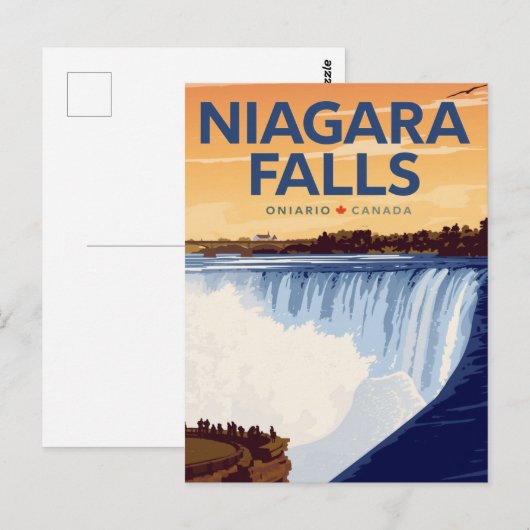 Niagara Falls Vintage Poster Briefkaart (Voorkant / Achterkant)