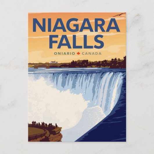 Niagara Falls Vintage Poster Briefkaart (Voorkant)