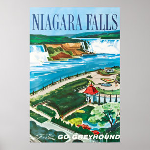 Niagara Falls Vintage Stijl Reisposter  Klassiek Poster