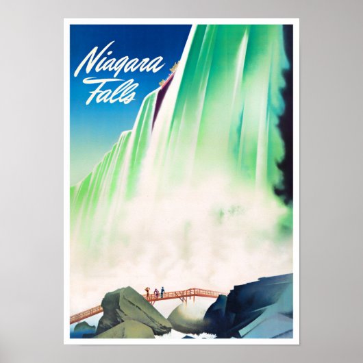 Niagara Falls vintage travel poster (Voorkant)