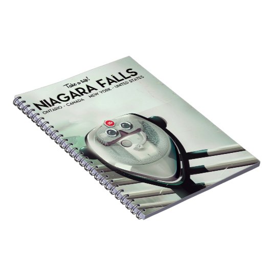 Niagara Falls - VS - Canada Oude reisposter Notitieboek (Rechterzijde)