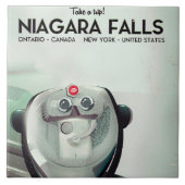 Niagara Falls - VS - Canada Oude reisposter Tegeltje (Voorkant)