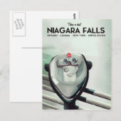 Niagara Falls - VS - Canada Vintage reisposter Briefkaart (Voorkant / Achterkant)