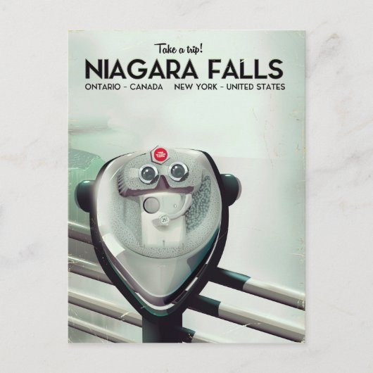 Niagara Falls - VS - Canada Vintage reisposter Briefkaart (Voorkant)