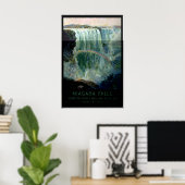 Niagara Falls Waterval Canada USA Vintage Reizen Poster (Thuiskantoor)