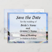 Niagara Herfst NY - onder de regenboog sparen de D Aankondigingskaart (Voorkant / Achterkant)