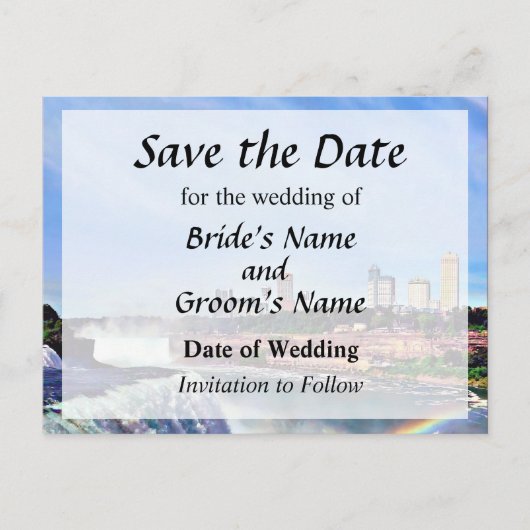 Niagara Herfst NY - onder de regenboog sparen de D Aankondigingskaart (Voorkant)