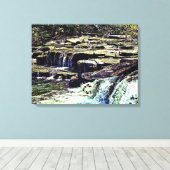 Niagara Herfst NY - Uitzicht van Luna Island Canvas Afdruk (Insitu (Houten vloer))
