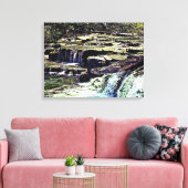 Niagara Herfst NY - Uitzicht van Luna Island Canvas Afdruk (Insitu (Woonkamer))