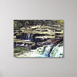 Niagara Herfst NY - Uitzicht van Luna Island Canvas Afdruk