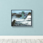 Niagara Herfst Poster Canvas Afdruk (Insitu (Houten vloer))