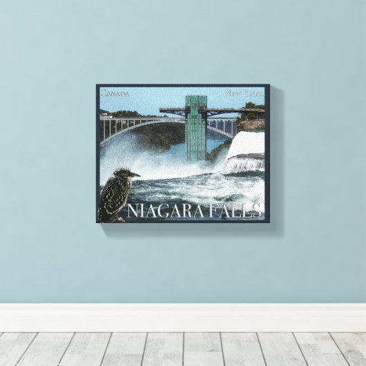 Niagara Herfst Poster Canvas Afdruk (Insitu (Houten vloer))
