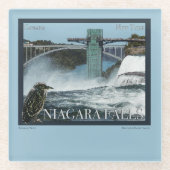 Niagara Herfst Poster Glazen Onderzetter (Voorkant)