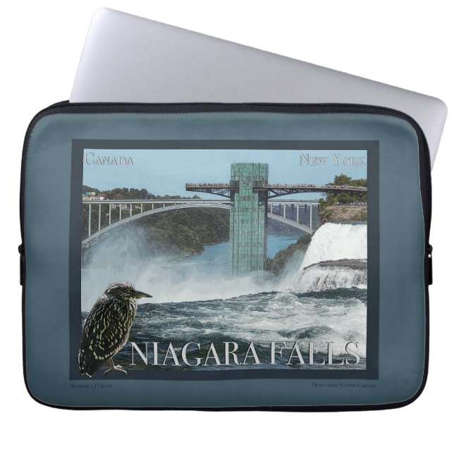 Niagara Herfst Poster Laptop Sleeve (Voorkant)