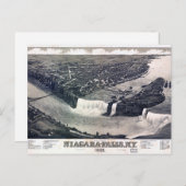 Niagara Herfst  tekening 1882 Herstelbaar Briefkaart (Voorkant / Achterkant)