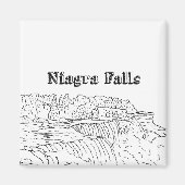 Niagara Herfst Vacation Drawing Vacation Art Trave Magneet (Voorkant)