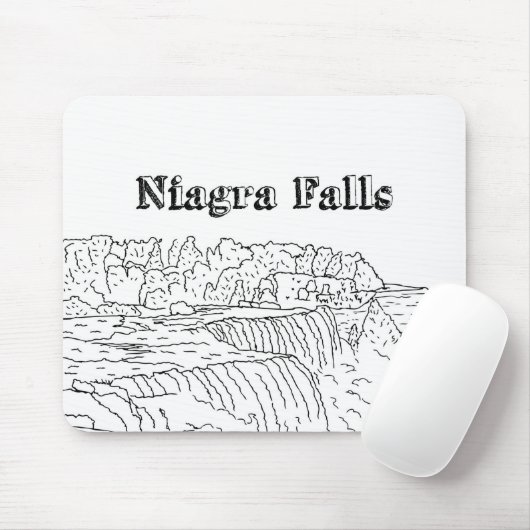 Niagara Herfst Vacation Drawing Vacation Art Trave Muismat (Met muis)