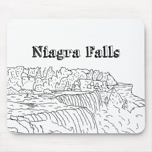 Niagara Herfst Vacation Drawing Vacation Art Trave Muismat (Voorkant)