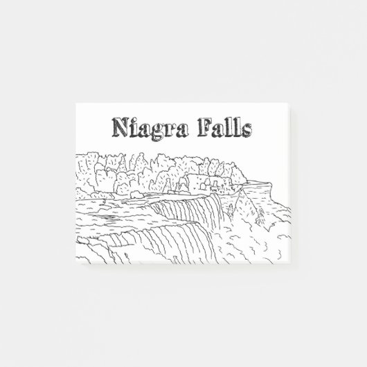 Niagara Herfst Vacation Drawing Vacation Art Trave Post-it® Notes (Voorkant)