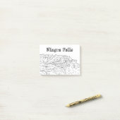 Niagara Herfst Vacation Drawing Vacation Art Trave Post-it® Notes (Op bureau)