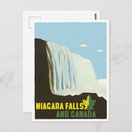 Niagara Herfst vintage-briefkaart Briefkaart (Voorkant / Achterkant)