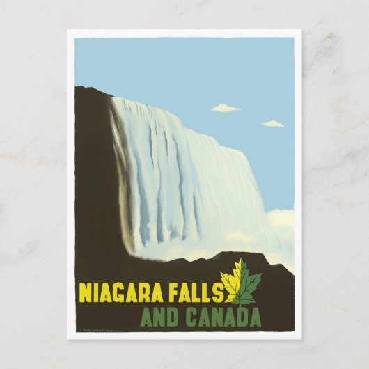 Niagara Herfst vintage-briefkaart Briefkaart (Voorkant)
