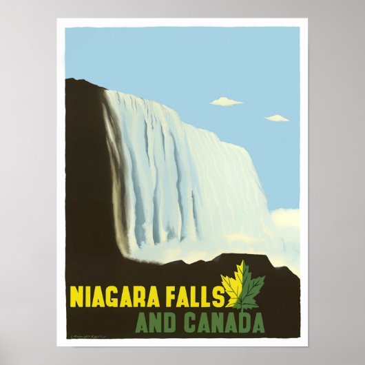 Niagara Herfst vintage-poster Poster (Voorkant)