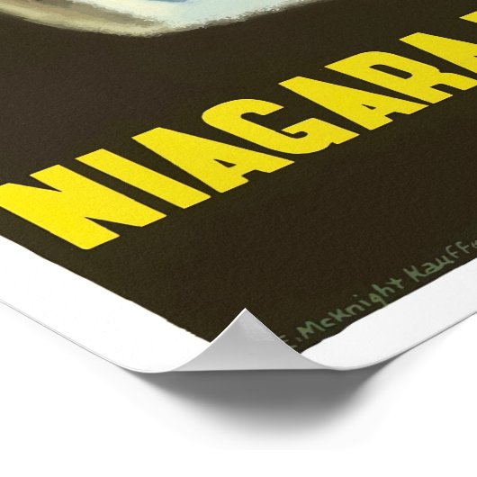 Niagara Herfst vintage-poster Poster (Hoek)